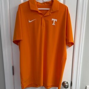 Nike Men's Bright Orange Polo with Logo